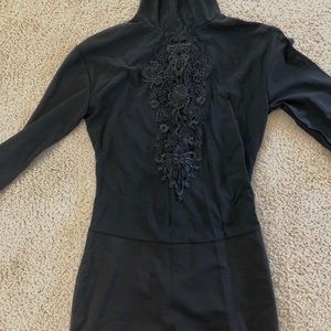 Phaze gothic mini dress embroidered and lace shirt